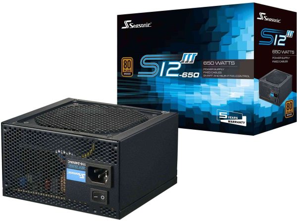SeaSonic S12III Bronze Series 650 W Non-Modular 80 PLUS BRONZE Certified - ATX 80+ Bronze (650W)