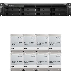 Synology RS1221+ RackStation with 16GB RAM and 144TB (8 x 18TB) of Synology Enterprise Drives Fully Assembled and Tested By CustomTechSales - 4GB DDR4,128TB (8 x 16TB)