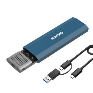 MAIWO M.2 NVMe SATA SSD Enclosure, 10Gbps USB 3.1 GEN2 to M.2 M Key B+M Key SSD Adapter, Support UASP Trim, 4TB Capacity, Solid State Drive Case Reader