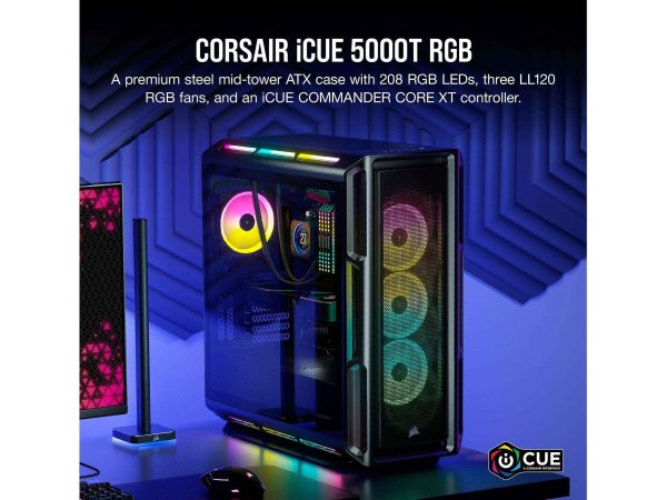 Corsair iCUE 5000T RGB ATX Mid Tower Black