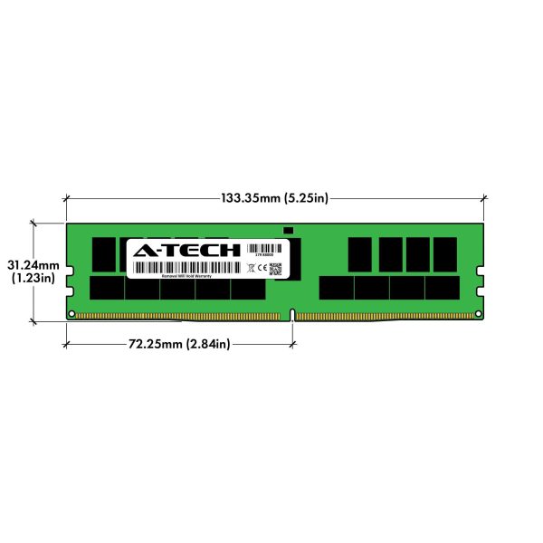 A-Tech 128GB (4x32GB) 2Rx4 PC4-21300R DDR4 2666 MHz ECC RDIMM Registered DIMM 288-Pin Dual Rank x4 Server & Workstation RAM Memory Upgrade Kit