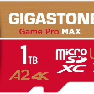 [Gigastone] Micro SD Card 32GB 5-Pack, Camera Plus, MicroSDHC Memory Card for Video Camera, Wyze Cam, Security Camera, Roku, Full HD Video Recording, UHS-I U1 A1 Class 10, up to 90MB/s, with Adapter - 1TB,Game Pro MAX,1-Pack