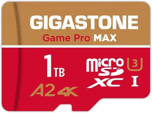 [Gigastone] Micro SD Card 32GB 5-Pack, Camera Plus, MicroSDHC Memory Card for Video Camera, Wyze Cam, Security Camera, Roku, Full HD Video Recording, UHS-I U1 A1 Class 10, up to 90MB/s, with Adapter - 1TB,Game Pro MAX,1-Pack