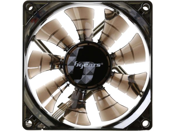 Bgears b-PWM 90 Translucent Blue with Blue LEDs 2 ball Bearing PWM fan with  500 to 4000RPM, 88CFM, 39dba - Black