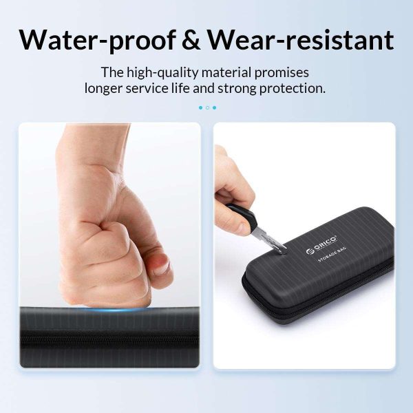 ORICO M.2 Hard Drive Case Portable HDD Storage Protection Bag for External M.2 SSD /USB Cable /U Disk Large Capacity