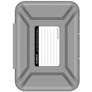 [ 5 Pack ]ORICO 3.5-inch Hard Drive HDD Protection Box Case Storage Case for Hard Drive(HDD) or SDD, Anti-Static/Anti-Shake/Water Resistant/Dust Resistant -Gray - N/A,5 Packs for 3.5 inch HDD/SSD