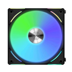 LIAN LI UNI Fan AL120 V2 RGB White 3x 120mm Fan Pack with Controller - UF-AL120V2-3W - 140mm,Black,Single Fan, No Controller