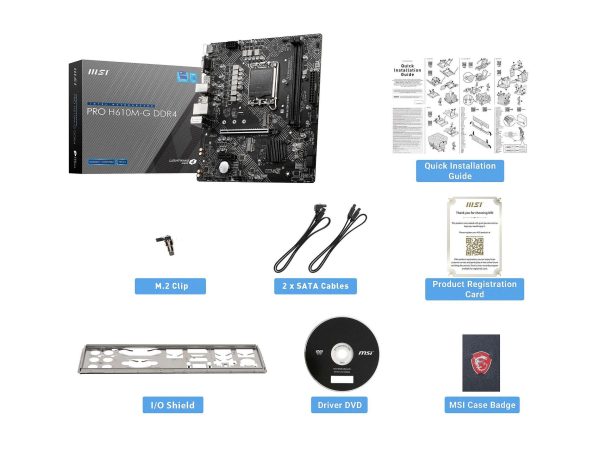 MSI PRO H610M-G DDR4 LGA 1700

* Dedicated LGA1700 mounting bracket is required.