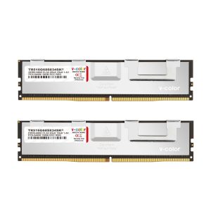 v-color DDR5 32GB (16GBx2) 6000MHz CL32 Overclocking R-DIMM SK hynix Original IC 1Rx8 1.4V ECC Registered DIMM Memory for W790 Workstation (Intel XMP) (TR516G60S832SK) - 32GB (2 x 16GB),288-Pin DDR5 SDRAM,DDR5 6800 (PC5 54400)