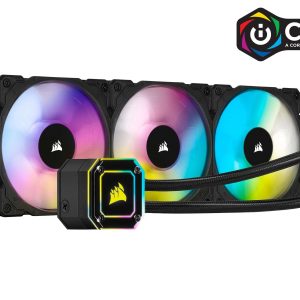 CORSAIR iCUE H100i ELITE CAPELLIX Liquid Cooling System - 3 Fan Slots (120 mm),Elite Capellix Series,RGB Pump + Fans