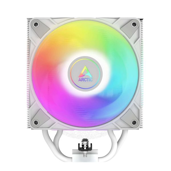 Freezer 36 A-RGB (White) – White CPU Cooler for Intel Socket LGA1700 and AMD Socket AM4, AM5, Direct touch technology, duo 12cm Pressure Optimized Fan with A-RGB lighting in push pull configuration
