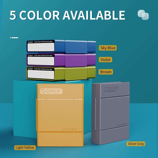 ORICO SSD M.2 Protect Case Hard Case Box with Label for 2.5/3.5 inch Hard Drive Disk SSD HDD Case Water-proof Storage Box