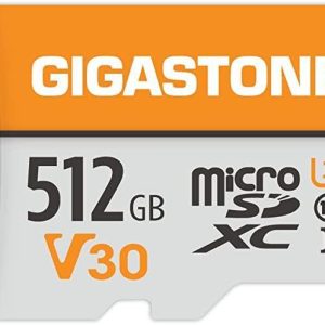 [Gigastone] Micro SD Card 32GB 5-Pack, Camera Plus, MicroSDHC Memory Card for Video Camera, Wyze Cam, Security Camera, Roku, Full HD Video Recording, UHS-I U1 A1 Class 10, up to 90MB/s, with Adapter - 512GB,V30 4K,1-Pack
