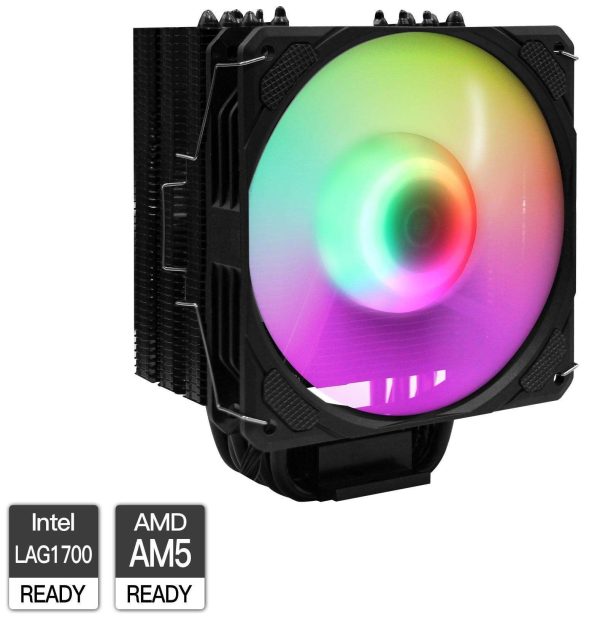 PANO-MOUNTS CPU Cooler Stock Air Cooling Fan with 120mm ARGB 4Pin PC PWM Fans 6 Heat Pipes TDP 210W for Intel LGA 1700 LGA 1200 LGA 1155 LGA 1151 AMD AM5/AM4
