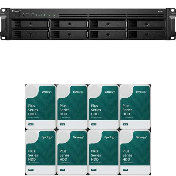 Synology RS1221+ RackStation with 4GB RAM and 32TB (8 x 4TB) of Synology Plus NAS Drives Fully Assembled and Tested By CustomTechSales