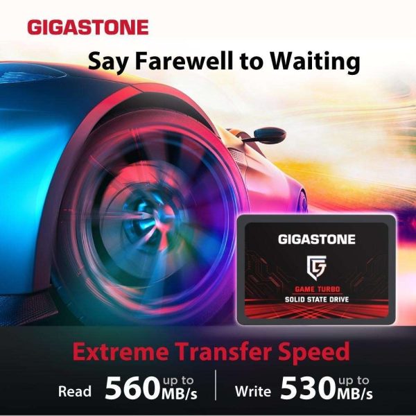 Gigastone 1TB 2.5" Internal SSD, 3D NAND Solid State Drive, SATA III 6Gb/s 2.5 inch 7mm (0.28), Read up to 560MB/s