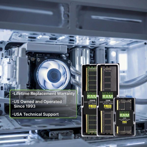 256GB Kit (4 x 64GB) DDR4-3200 PC4-25600 ECC Load Reduced Memory for ASRock Rack ROMED8-2T AMD EPYC Board by NEMIX RAM