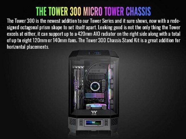 Thermaltake Tower 300 Series Micro-ATX Tower Chassis Black
