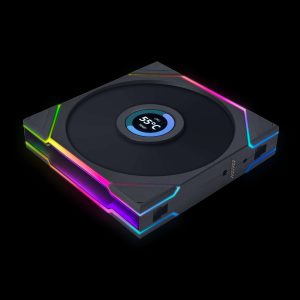 Lian Li UNI FAN TL LCD  Reverse Blade 120 RGB 3 pcs Pack Black Color ( controller included)- 12RTLLCD3B - 140mm,Black,140mm Single Fan - Black