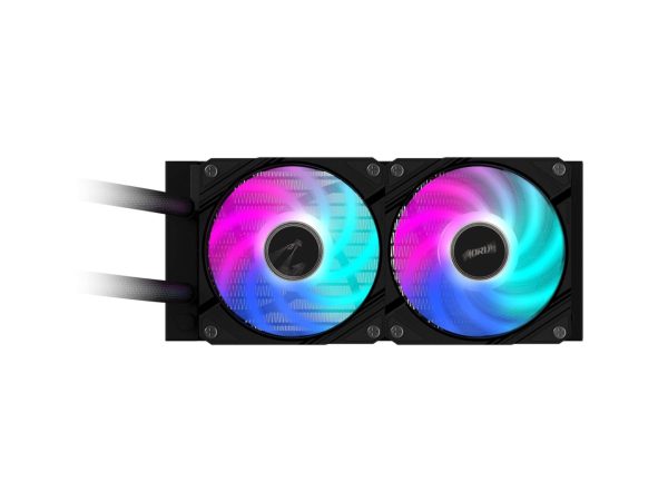 AORUS WATERFORCE II 240 Liquid CPU Cooler, 240mm Radiator with 2x 120mm low noise ARGB Fans, compatible with Intel LGA1700 and AMD AM5 (GP-AORUS WATERFORCE II 240 G2)