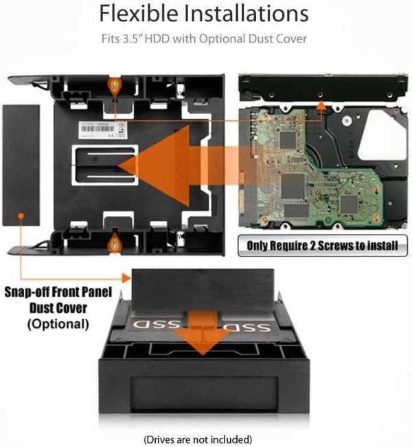 Dual 2.5" HDD / SSD & One 3.5" HDD / Device Front Bay to External 5.25" Bay