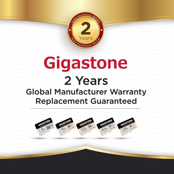 [10x High Endurance] Gigastone Industrial 8GB MLC Micro SD Card, Full HD Video Recording, Security Cam, Dash Cam, Surveillance Compatible 85MB/s, U1 C10, with Adapter [5-Yrs Free Data Recovery]
