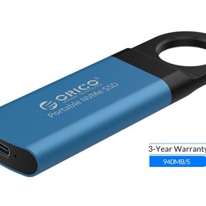 ORICO 256GB Extreme Portable External M.2 Nvme SSD Mini External Solid State Drive with NVMe Interface USB C 3.1 10Gbps Solid State Drive (GV100 Blue) - 1TB,Blue
