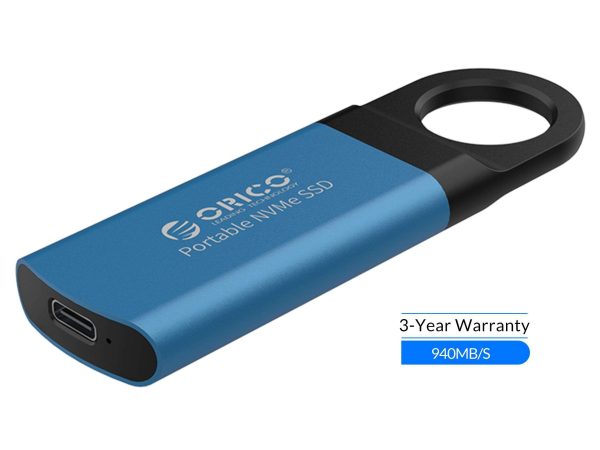 ORICO 256GB Extreme Portable External M.2 Nvme SSD Mini External Solid State Drive with NVMe Interface USB C 3.1 10Gbps Solid State Drive (GV100 Blue) - 1TB,Blue
