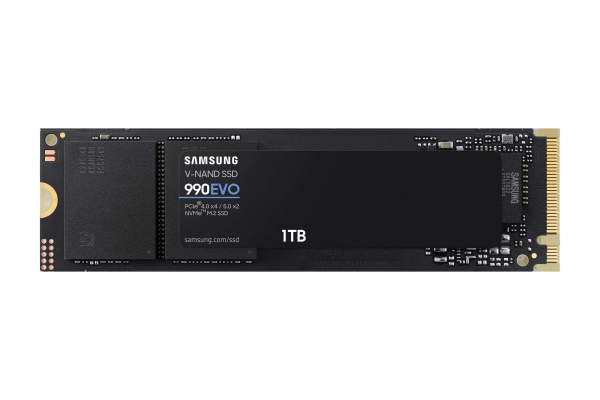 SAMSUNG SSD 990 EVO 2TB, PCIe 5.0 M.2 2280, Seq. Read Speeds Up-to 5,000MB/s (MZ-V9E2T0B/AM) - 1TB