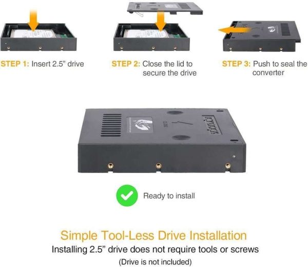 Icy Dock MB882SP-1S-2B | 2.5" to 3.5" SAS / SATA HDD & SSD Converter / Mount / Kit / Adapter | EZConvert