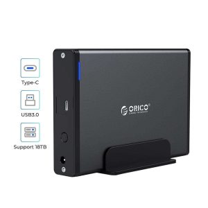 ORICO USB-C Type-C Aluminum 3.5 inch  Hard Drive HDD Enclosure USB-C Gen 1 SATA3.0 3.5" HDD Docking Station Vertical Case Support UASP with Power Adapter for HDD and SSD Tool Free 16TB