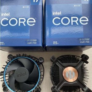 Intel K69237-001/E97379-001/E97378-001 LGA 1200/115X PWM Aluminum Stock Cooler Fan(All-Black) from i9-10900 - Black&Yellow