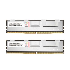 v-color DDR5 32GB (16GBx2) 6000MHz CL32 Overclocking R-DIMM SK hynix Original IC 1Rx8 1.4V ECC Registered DIMM Memory for W790 Workstation (Intel XMP) (TR516G60S832SK) - 32GB (2 x 16GB),288-Pin DDR5 SDRAM,DDR5 6400 (PC5 51200)