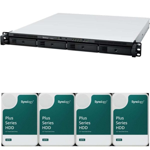 Synology RS822+ AMD Ryzen V1500B 4-Bay NAS 2GB RAM 16TB (4 x 4TB) of Synology Plus NAS Drives Fully Assembled and Tested By CustomTechSales - 2GB,24TB (4 x 6TB)