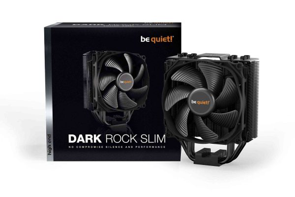 be quiet! Dark Rock Slim CPU Air Cooler | 180W TDP | Compact Air Cooler | LGA 1700 1200 2066 1150 1151 1155 2011(-3) Square ILM | Intel and AMD 4/5 Support | Low Noise Cooler | Black | BK024