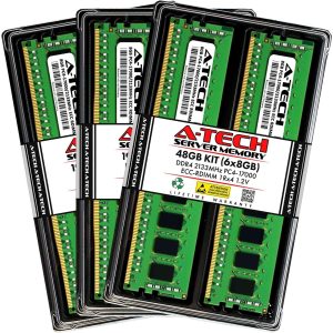 8GB RAM for Dell PowerEdge R430, R530, R630, R630 XL, R730, R730 XL, R730xd, R730xd XL, R830, R930 | 13th Gen. Rack Servers | DDR4 2400MHz ECC RDIMM PC4-19200 1Rx4 Registered Server Memory Module - 48GB (6 x 8GB),DDR4 2133 (PC4 17000)