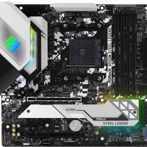 ASRock B550M Pro SE AM4 DDR4 SATA 6Gb/s 1 PCIe 4.0 x16 Micro ATX Motherboard - B550M STEEL LEGEND