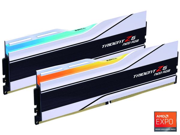 G.SKILL Trident Z5 Neo RGB Series 64GB (2 x 32GB) DDR5 6000 (PC5 48000) - 48GB (2 x 24GB),DDR5 6400 (PC5 51200),32,White,RGB