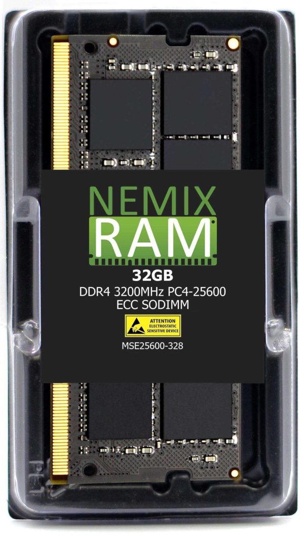 128GB Kit 4x32GB DDR4-3200 PC4-25600 ECC SODIMM 2Rx8 Memory by NEMIX RAM - 32GB