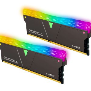 v-Color Prism Pro DDR4 32GB (2 x 16GB) 3600MHz (PC4-28800) CL18 RGB Gaming Desktop Ram Memory Module UDIMM Hynix IC Jet Black(TL1636818A-E6PRKWK) - 32GB (2 x 16GB),DDR4 4000 (PC4 32000),18,Black