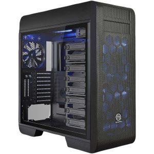 Thermaltake V100 Perforated ATX Mid-Tower Chassis with One Pre-installed 120mm Fan and a Perforated Side Panel - V71 (Black)