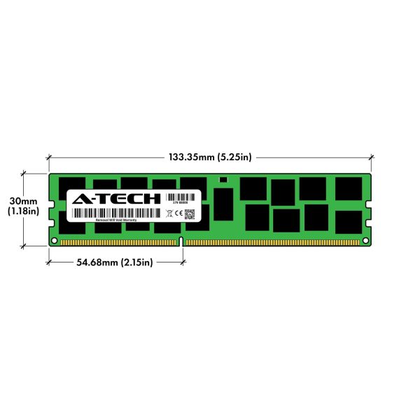 A-Tech 8GB 2Rx4 PC3L-8500R DDR3 / DDR3L 1066 MHz ECC RDIMM 1.35V Registered DIMM 240-Pin Dual Rank x4 Server & Workstation RAM Memory Upgrade Module