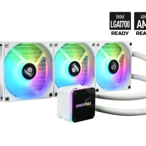 Enermax LIQMAX III 240 ARGB White, All-in-one CPU Liquid Cooler for AM4 & AM5 / LGA 1700/1200/1151, 240mm Radiator, Dual-Chamber Water Block, ARGB Fan - AM5 & LGA1700 Ready - 3 Fan Slots (120 mm),White,Addressable RGB