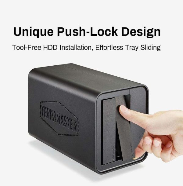 TERRAMASTER F2-212 2Bay NAS - Quad Core 1GB RAM DDR4 Personal Private Cloud Network Attached Storage DiskStation (Diskless)