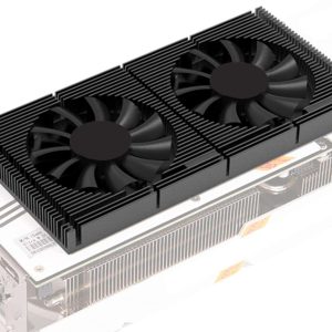 PANO-MOUNTS GPU Backplate Memory Radiator Aluminum Heatsink Cooler with Dual 70mm 4Pin PWM Cooling Fan and 1.2mm 7W Thermal Pad for Graphics Card RTX 3090 - GPU Backplate Cooler