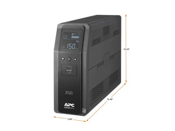 Back UPS PRO BR, SineWave, 2 USB Charging Ports, AVR, LCD interface