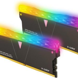 v-Color Prism Pro DDR4 32GB (2 x 16GB) 3600MHz (PC4-28800) CL18 RGB Gaming Desktop Ram Memory Module UDIMM Hynix IC Jet Black(TL1636818A-E6PRKWK) - 16GB (2 x 8GB),DDR4 3200 (PC4 25600),16,Black