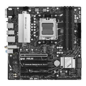 ASUS Prime B650M-A AX II AMD B650(Ryzen 7000) Micro-ATX motherboard(DDR5 6400+(OC) , PCIe 5.0 M.2 support, 2.5Gb Ethernet, Wi-Fi 6, DisplayPort, HDMI,USB 3.2 Gen 2 ports, front USB 3.2 Gen 1 Type-C