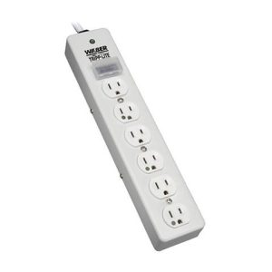 Surge Protector with Right-Angle Hospital-Grade Plug and Receptacles