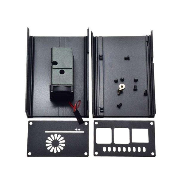 Raspberry Pi 4B mainboard protective shell aluminum alloy case built-in cooling fan
